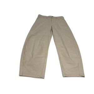 NWT GAP High Rise Barrel Corduroy Pants Women's 10 30S Cream